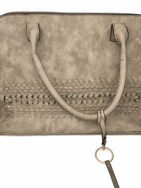 Source Unknown Taupe Braided Accent Tote